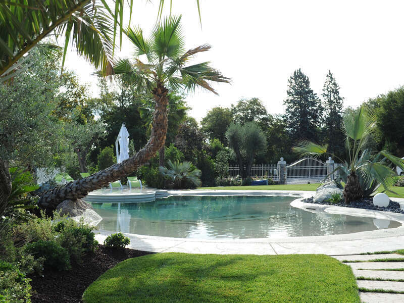 piscina di villa privata, sulle colline gardesane